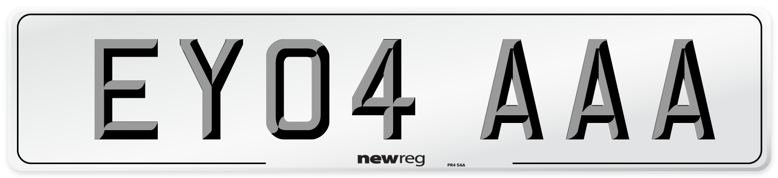 EY04 AAA Number Plate from New Reg